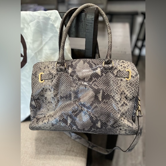 Michael Kors Python Snakeskin Hamilton Tote - Picture 3 of 10